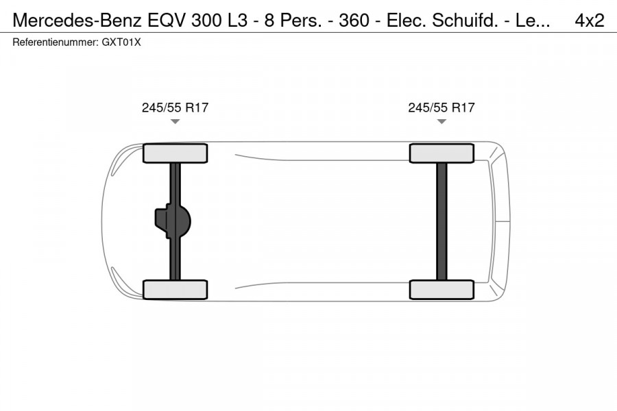 Mercedes-Benz Eqv 300 L3 - 8 Pers. - 360 - Elec. Schuifd. - Leer - Vol Opties - Incl. Garantie