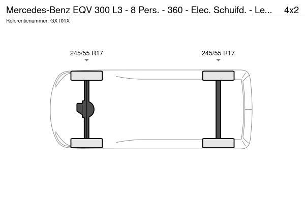 Mercedes-Benz Eqv 300 L3 - 8 Pers. - 360 - Elec. Schuifd. - Leer - Vol Opties - Incl. Garantie