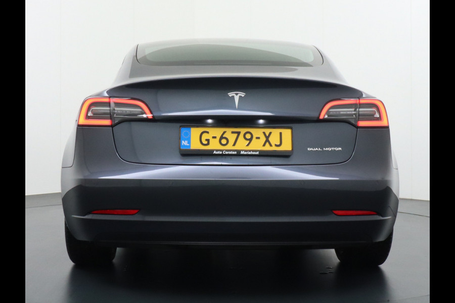 Tesla Model 3 Long Range 75kWh 463PK FSD-Full Self Driving Computer-3 Premium Audio 4wd  18" Lmv AutoPilot Panoramadak Camera's Leder Adaptive Stoel en achterbank verwarming Keyless Electr.Stoelen+Memory+Easy-Entry WiFi Origineel Nederlandse auto Grootste accu, Tot 16,5kwh thuis laden.