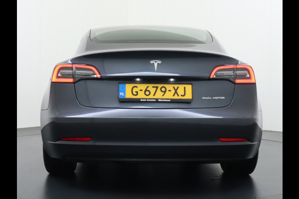 Tesla Model 3 Long Range 75kWh 463PK FSD-Full Self Driving Computer-3 Premium Audio 4wd  18" Lmv AutoPilot Panoramadak Camera's Leder Adaptive Stoel en achterbank verwarming Keyless Electr.Stoelen+Memory+Easy-Entry WiFi Origineel Nederlandse auto Grootste accu, Tot 16,5kwh thuis laden.