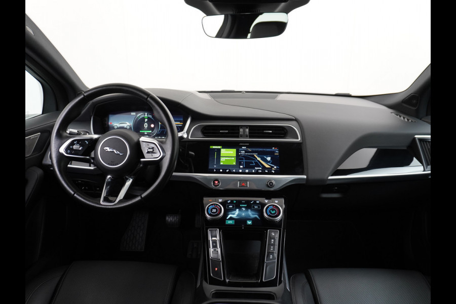 Jaguar I-PACE EV400 90kWh 400Pk LEER Panodak Camera Android Auto Apple Carplay Navi Ecc Stoelverwarming Cruise control Keyless Led Pdc Regen-L Bluetooth Verkeersbord detectie Uitparkeer waarschuwing