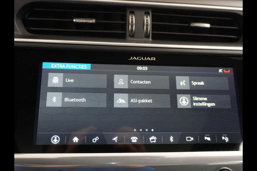 Jaguar I-PACE EV400 90kWh 400Pk LEER Panodak Camera Android Auto Apple Carplay Navi Ecc Stoelverwarming Cruise control Keyless Led Pdc Regen-L Bluetooth Verkeersbord detectie Uitparkeer waarschuwing