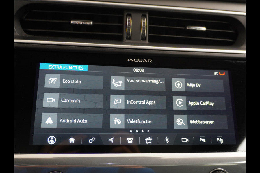 Jaguar I-PACE EV400 90kWh 400Pk LEER Panodak Camera Android Auto Apple Carplay Navi Ecc Stoelverwarming Cruise control Keyless Led Pdc Regen-L Bluetooth Verkeersbord detectie Uitparkeer waarschuwing