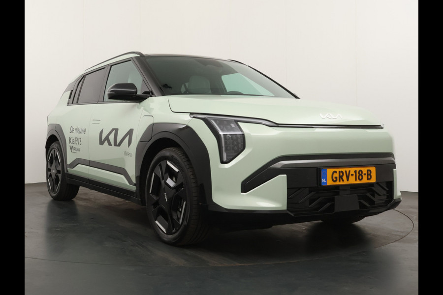 Kia EV3 GT-Line 81.4 kWh - Rijdende Demo - Draadloze Apple CarPlay / Android Auto - Stoel en stuurwiel verwarming - Panoramadak - Harman Kardon Audio - Dodehoek assistent - Fabrieksgarantie tot 11-2031