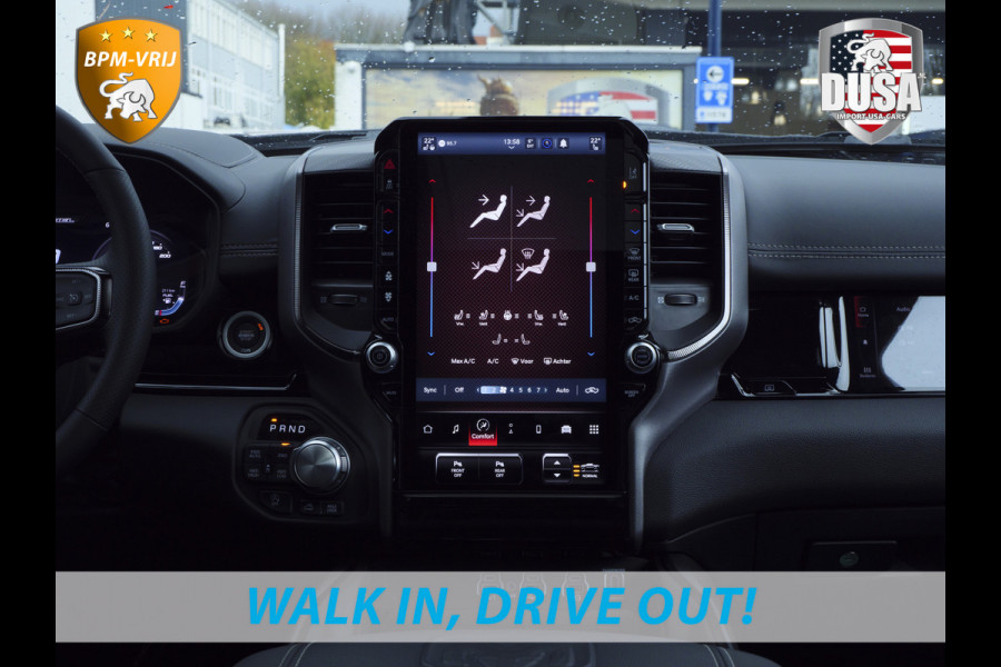 Dodge Ram | 1500 | Rebel | Premium | 4x4 | Crew Cab | 3.0L Twin-turbo I6 | SST | 14,4 inch Touchscreen | LPG | Harman Kardon | INCL BPM-VOORDEEL Getoonde accessoires zijn verkrijgbaar tegen meerprijs