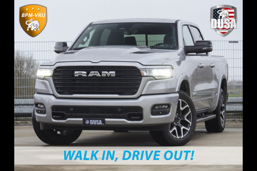 Dodge Ram | 1500 | Laramie | Sport | 3.0L I6 Hurricane | Crew Cab | 4X4 | BPM-VRIJ | Panorama | 12-inch Touchscreen | SPORT Getoonde accessoires zijn verkrijgbaar tegen meerprijs