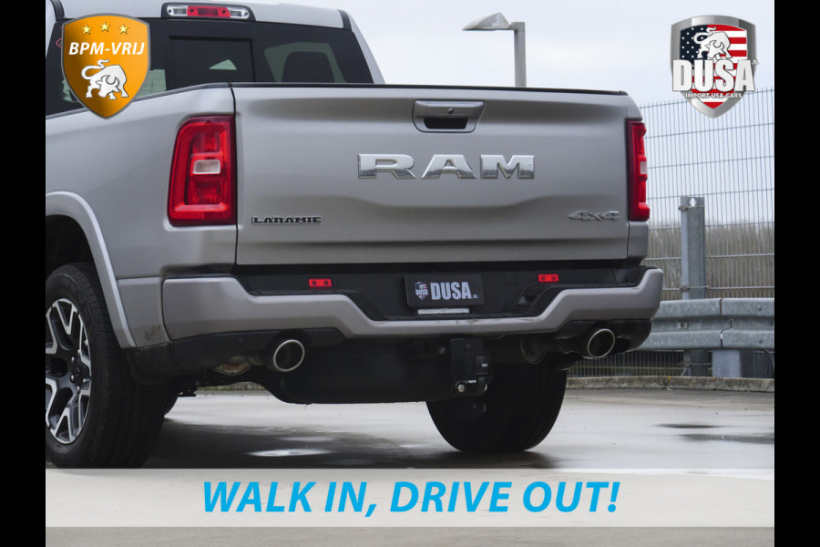 Dodge Ram | 1500 | Laramie | Sport | 3.0L I6 Hurricane | Crew Cab | 4X4 | BPM-VRIJ | Panorama | 12-inch Touchscreen | SPORT Getoonde accessoires zijn verkrijgbaar tegen meerprijs