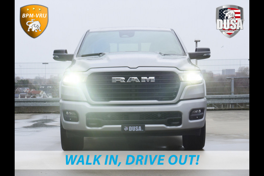 Dodge Ram | 1500 | Laramie | Sport | 3.0L I6 Hurricane | Crew Cab | 4X4 | BPM-VRIJ | Panorama | 12-inch Touchscreen | SPORT Getoonde accessoires zijn verkrijgbaar tegen meerprijs