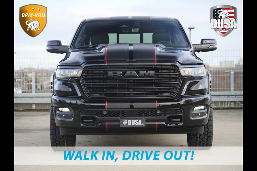 Dodge Ram | 1500 | Laramie | Premium Night | 3.0L I6 Hurricane | 4X4 | BPM-VRIJ INCL BPM-VOORDEEL | Niveau regeling | LPG | Passenger Display | Getoonde accessoires zijn verkrijgbaar tegen meerprijs