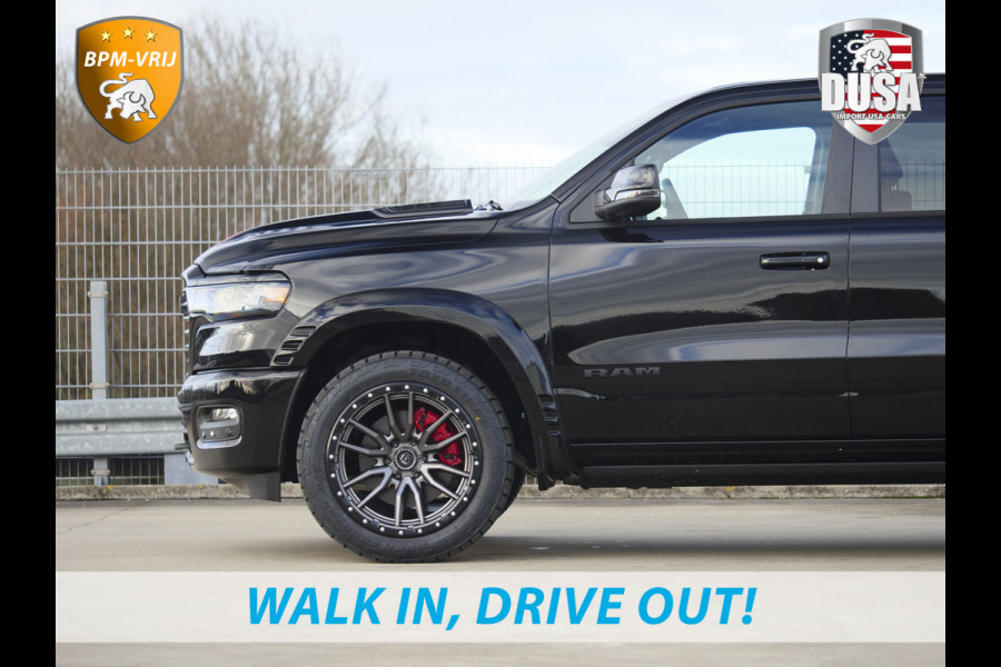 Dodge Ram | 1500 | Laramie | Premium Night | 3.0L I6 Hurricane | 4X4 | BPM-VRIJ INCL BPM-VOORDEEL | Niveau regeling | LPG | Passenger Display | Getoonde accessoires zijn verkrijgbaar tegen meerprijs