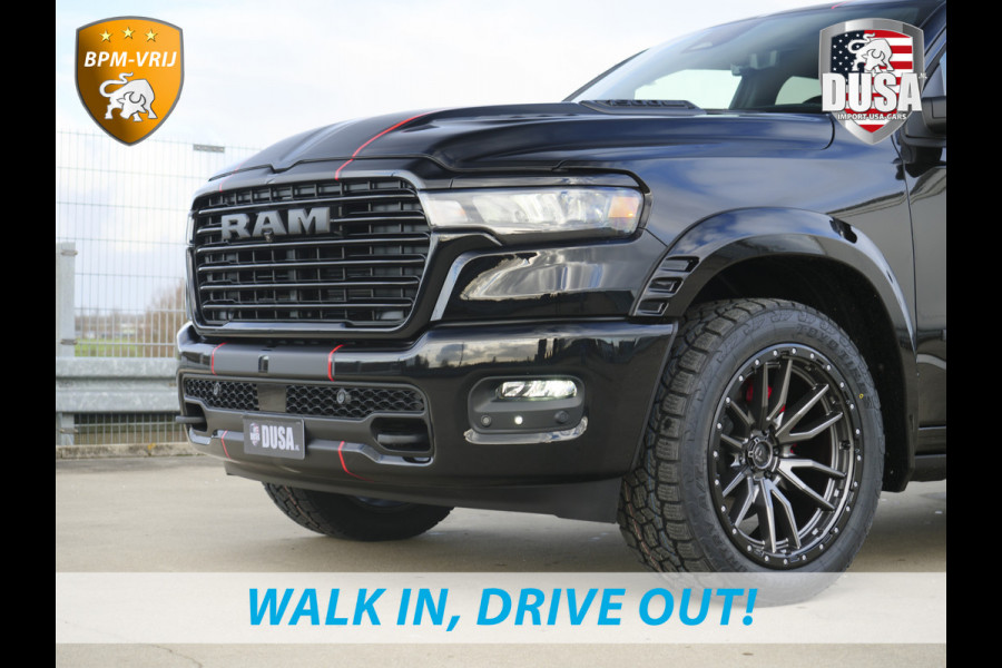 Dodge Ram | 1500 | Laramie | Premium Night | 3.0L I6 Hurricane | 4X4 | BPM-VRIJ INCL BPM-VOORDEEL | Niveau regeling | LPG | Passenger Display | Getoonde accessoires zijn verkrijgbaar tegen meerprijs