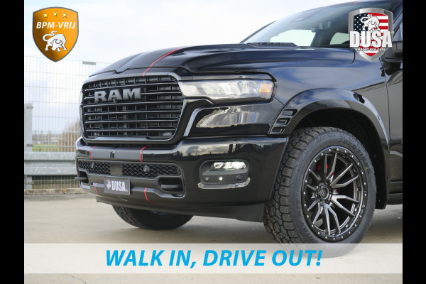 Dodge Ram | 1500 | Laramie | Premium Night | 3.0L I6 Hurricane | 4X4 | BPM-VRIJ INCL BPM-VOORDEEL | Niveau regeling | LPG | Passenger Display | Getoonde accessoires zijn verkrijgbaar tegen meerprijs
