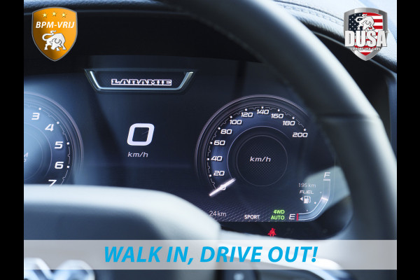 Dodge Ram | 1500 | Laramie | Premium Night | 3.0L I6 Hurricane | 4X4 | BPM-VRIJ INCL BPM-VOORDEEL | Niveau regeling | LPG | Passenger Display | Getoonde accessoires zijn verkrijgbaar tegen meerprijs