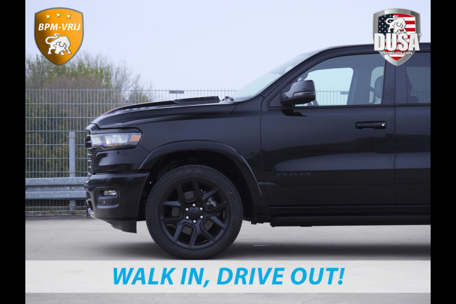Dodge Ram 1500 | Laramie | Premium Night | 3.0L I6 Hurricane | Crew Cab | 4X4 | INCL BPM-VOORDEEL | Niveau regeling | LPG | Passenger Display | Getoonde accessoires zijn verkrijgbaar tegen meerprijs