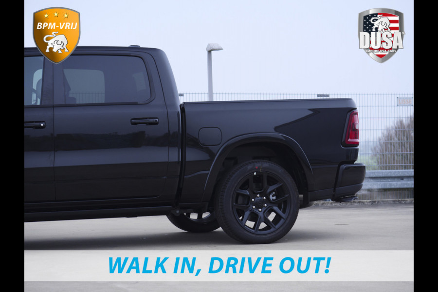 Dodge Ram 1500 | Laramie | Premium Night | 3.0L I6 Hurricane | Crew Cab | 4X4 | INCL BPM-VOORDEEL | Niveau regeling | LPG | Passenger Display | Getoonde accessoires zijn verkrijgbaar tegen meerprijs