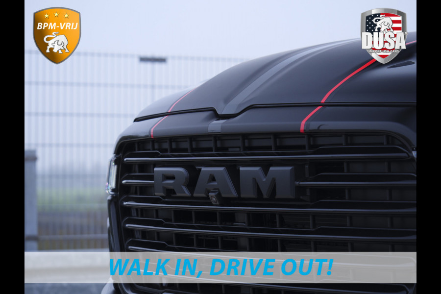 Dodge Ram 1500 | Laramie | Premium Night | 3.0L I6 Hurricane | Crew Cab | 4X4 | INCL BPM-VOORDEEL | Niveau regeling | LPG | Passenger Display | Getoonde accessoires zijn verkrijgbaar tegen meerprijs