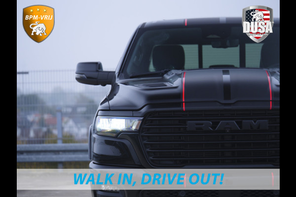 Dodge Ram 1500 | Laramie | Premium Night | 3.0L I6 Hurricane | Crew Cab | 4X4 | INCL BPM-VOORDEEL | Niveau regeling | LPG | Passenger Display | Getoonde accessoires zijn verkrijgbaar tegen meerprijs