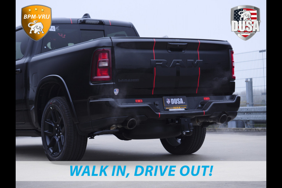 Dodge Ram 1500 | Laramie | Premium Night | 3.0L I6 Hurricane | Crew Cab | 4X4 | INCL BPM-VOORDEEL | Niveau regeling | LPG | Passenger Display | Getoonde accessoires zijn verkrijgbaar tegen meerprijs
