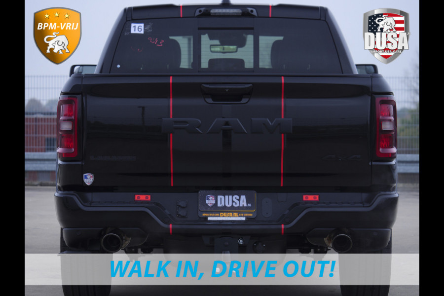 Dodge Ram 1500 | Laramie | Premium Night | 3.0L I6 Hurricane | Crew Cab | 4X4 | INCL BPM-VOORDEEL | Niveau regeling | LPG | Passenger Display | Getoonde accessoires zijn verkrijgbaar tegen meerprijs