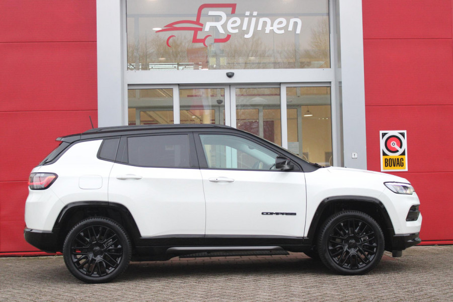 Jeep Compass 4xe S 240PK PHEV AUTOMAAT | NAVIGATIE 10,25 "TOUCHSCREEN | APPLE CARPLAY/ANDROID AUTO | ACHTERUITRIJ CAMERA | DAB+ RADIO | CLIMATE CONTROL | 19"GLOSS BLACK LICHTMETALEN VELGEN | ADAPTIVE / CRUISE CONTROL | DIGITAAL INSTRUMENTENPANEEL | LEDEREN BEKLEDING | ELEKTRISCH BEDIENBARE ACHTERKLEP | FULL LED KOPLAMPEN | LED MISTLAMPEN / BOCHTVERLICHTING | KEYLESS ENTRY & START | DRAADLOOS LADEN TELEFOON | ALPINE AUDIO SYSTEM |