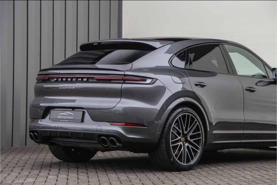 Porsche Cayenne Coupé 3.0 S E-Hybrid 520pk Pano, Bose, Sport-Design, 18-voudige sportstoelen, Luchtvering