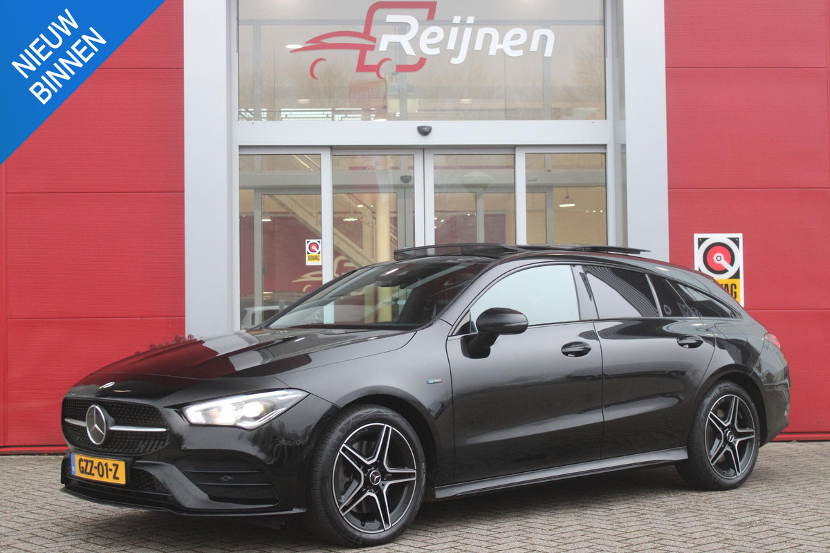 Mercedes-Benz CLA-Klasse Shooting Brake 250 e 218PK EDITION AMG | SFEER VERLICHTING | PANORAMISCH SCHUIF/KANTEL DAK | VERKEERSLICHTEN WEERGAVE | APPLE CARPLAY/ANDROID AUTO | NAVIGATIE | LED HIGH PERFORMANCE KOPLAMPEN | STOEL VERWARMING | CLIMATE CONTROL | NIGHT PAKKET | ACHTERUITRIJ CAMERA | DODEHOEK DETECTIE |