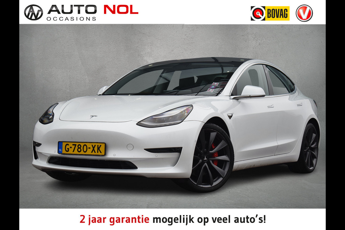 Tesla Model 3 Performance AWD 75 kWh | 513 PK | Full Self-Driving | Pano | Leer