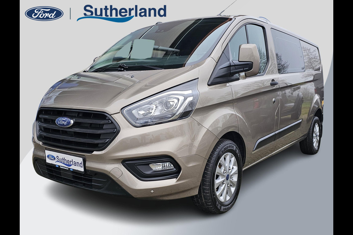 Ford Transit Custom 320 2.0 TDCI L2H1 Trend DC | 130pk Automaat | Dubbele Cabine | Bijrijdersstoel | Stoelverwarming | Navigatie | Camera | Privacy glass | Lichtmetalen velgen