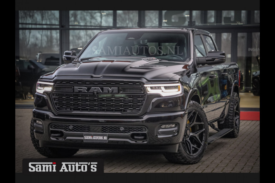 Dodge Ram 1500 LIMITED NIGHT H.O 540PK 706 Nm 2025 | XB9 | MASSAGE | BOM VOL | CREW CAB | DUBBELE CABINE | GRIJSKENTEKEN | 5 PERSOONS | DE MEEST LUXUEUZE en BEGEERDE Pick-up VOORRAAD NR 2348 - 5158