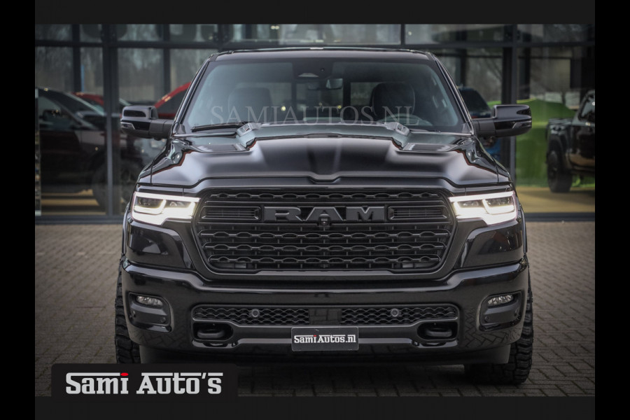 Dodge Ram 1500 LIMITED NIGHT H.O 540PK 706 Nm 2025 | XB9 | MASSAGE | BOM VOL | CREW CAB | DUBBELE CABINE | GRIJSKENTEKEN | 5 PERSOONS | DE MEEST LUXUEUZE en BEGEERDE Pick-up VOORRAAD NR 2348 - 5158