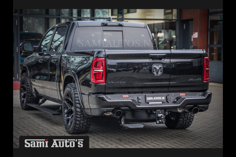 Dodge Ram 1500 LIMITED NIGHT H.O 540PK 706 Nm 2025 | XB9 | MASSAGE | BOM VOL | CREW CAB | DUBBELE CABINE | GRIJSKENTEKEN | 5 PERSOONS | DE MEEST LUXUEUZE en BEGEERDE Pick-up VOORRAAD NR 2348 - 5158