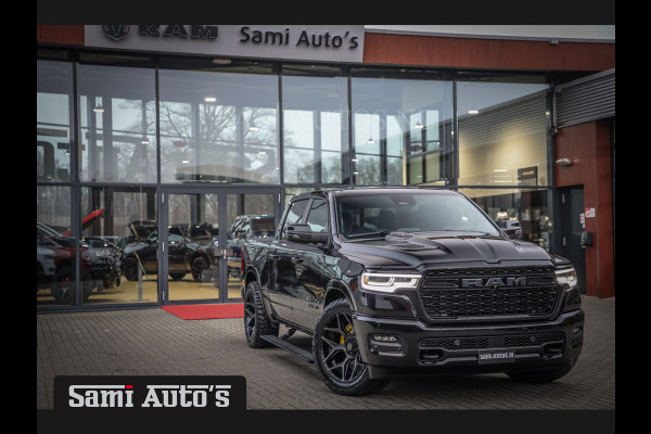 Dodge Ram 1500 LIMITED NIGHT H.O 540PK 706 Nm 2025 | XB9 | MASSAGE | BOM VOL | CREW CAB | DUBBELE CABINE | GRIJSKENTEKEN | 5 PERSOONS | DE MEEST LUXUEUZE en BEGEERDE Pick-up VOORRAAD NR 2348 - 5158