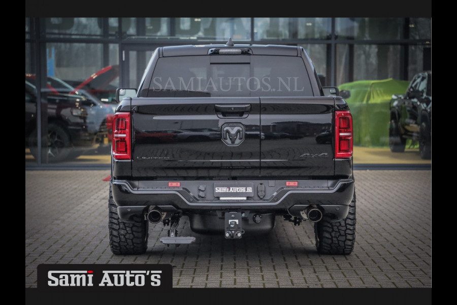 Dodge Ram 1500 LIMITED NIGHT H.O 540PK 706 Nm 2025 | XB9 | MASSAGE | BOM VOL | CREW CAB | DUBBELE CABINE | GRIJSKENTEKEN | 5 PERSOONS | DE MEEST LUXUEUZE en BEGEERDE Pick-up VOORRAAD NR 2348 - 5158