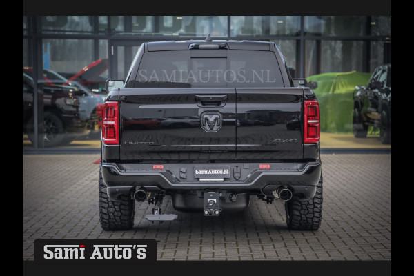 Dodge Ram 1500 LIMITED NIGHT H.O 540PK 706 Nm 2025 | XB9 | MASSAGE | BOM VOL | CREW CAB | DUBBELE CABINE | GRIJSKENTEKEN | 5 PERSOONS | DE MEEST LUXUEUZE en BEGEERDE Pick-up VOORRAAD NR 2348 - 5158