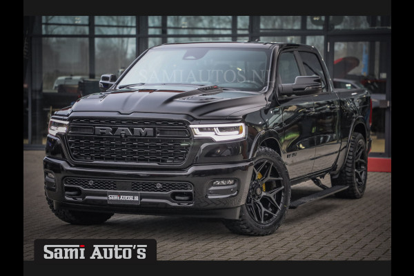 Dodge Ram 1500 LIMITED NIGHT H.O 540PK 706 Nm 2025 | XB9 | MASSAGE | BOM VOL | CREW CAB | DUBBELE CABINE | GRIJSKENTEKEN | 5 PERSOONS | DE MEEST LUXUEUZE en BEGEERDE Pick-up VOORRAAD NR 2348 - 5158