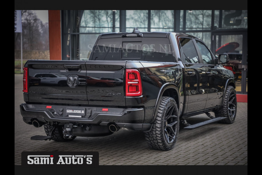 Dodge Ram 1500 LIMITED NIGHT H.O 540PK 706 Nm 2025 | XB9 | MASSAGE | BOM VOL | CREW CAB | DUBBELE CABINE | GRIJSKENTEKEN | 5 PERSOONS | DE MEEST LUXUEUZE en BEGEERDE Pick-up VOORRAAD NR 2348 - 5158