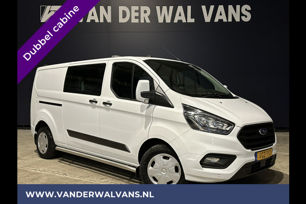 Ford Transit Custom 2.0 TDCI 130pk L2H1 Dubbele Cabine Euro6 Airco | 5-Zits | 2800kg Trekhaak | Camera Navigatie, LED, Sidebars, Stoelverwarming, Cruisecontrol, Parkeersensoren