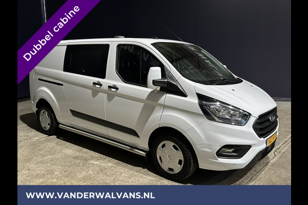 Ford Transit Custom 2.0 TDCI 130pk L2H1 Dubbele Cabine Euro6 Airco | 5-Zits | 2800kg Trekhaak | Camera Navigatie, LED, Sidebars, Stoelverwarming, Cruisecontrol, Parkeersensoren