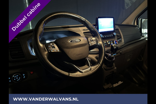 Ford Transit Custom 2.0 TDCI 130pk L2H1 Dubbele Cabine Euro6 Airco | 5-Zits | 2800kg Trekhaak | Camera Navigatie, LED, Sidebars, Stoelverwarming, Cruisecontrol, Parkeersensoren