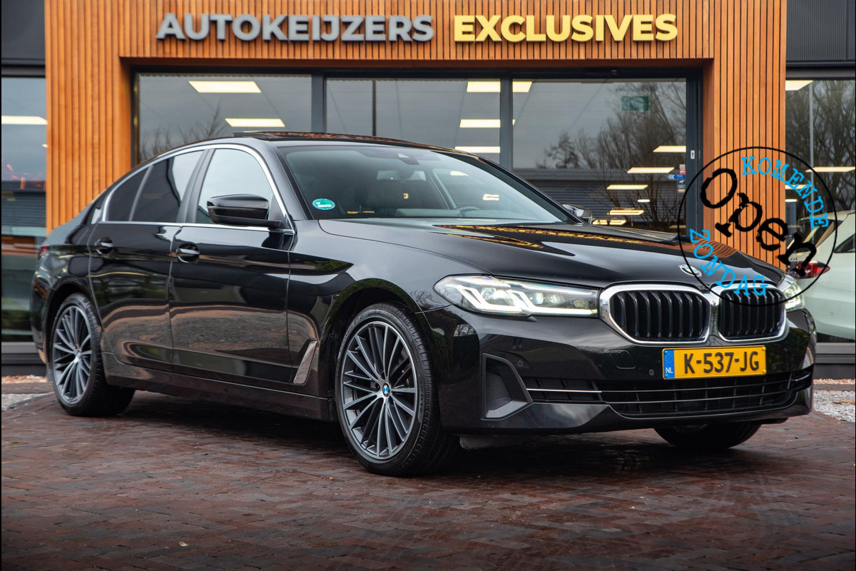 BMW 5 Serie 518d High Executive Edition Panodak Cruise Leer Stoelverw. PDC Memory DAB+ Trekhaak