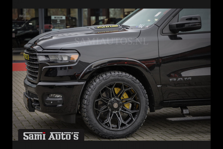 Dodge Ram PREMIUM | BOM VOL | HEAD UP + 14.4 INCH SCHERM | LUCHTVERING | 420PK 636 Nm | PRIJS MET LPG EN COVER EN GARANTIE | DUBBELE CABINE | PICK UP | 5 PERSOONS | DC | GRIJSKENTEKEN | VOORRAAD NR 2284 - 3855