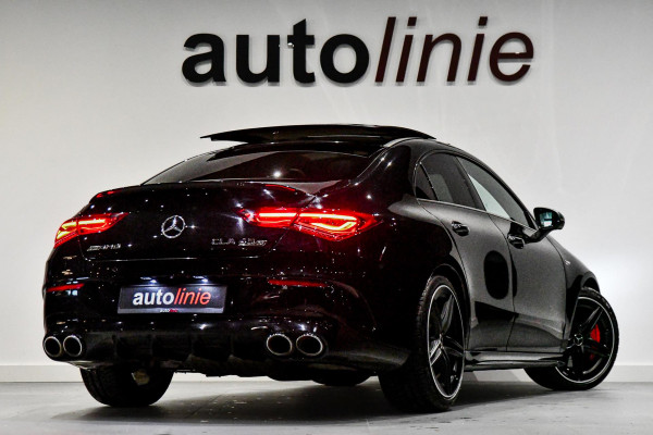 Mercedes-Benz CLA-Klasse AMG 45 S 4MATIC+. Schaal, Perf stuur, Pano, Koeling, Distro+, 360, Burm, Keyless, Btw, Dodeh, Multib!