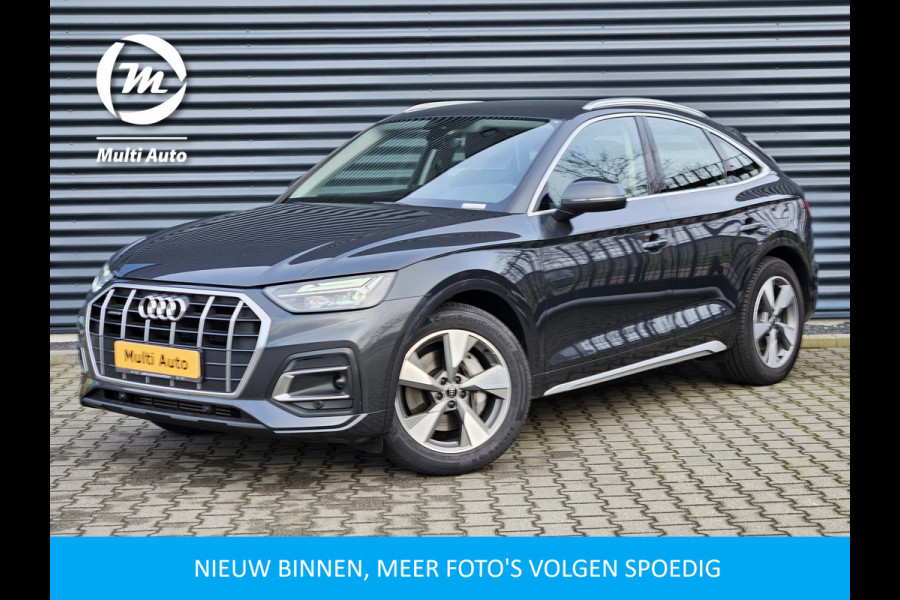 Audi Q5 Sportback 50 TFSI e Advanced Edition Quattro Plug In Hybrid Dealer O.H INCL BTW PHEV | Luchtvering | Lederen Sportstoelen Verwarmd | Camera | Navi Full Map | 19"L.M | Keyless |