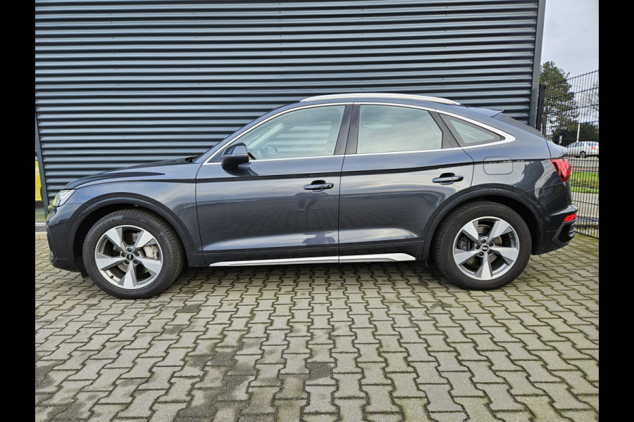 Audi Q5 Sportback 50 TFSI e Advanced Edition Quattro Plug In Hybrid Dealer O.H INCL BTW PHEV | Luchtvering | Lederen Sportstoelen Verwarmd | Camera | Navi Full Map | 19"L.M | Keyless |