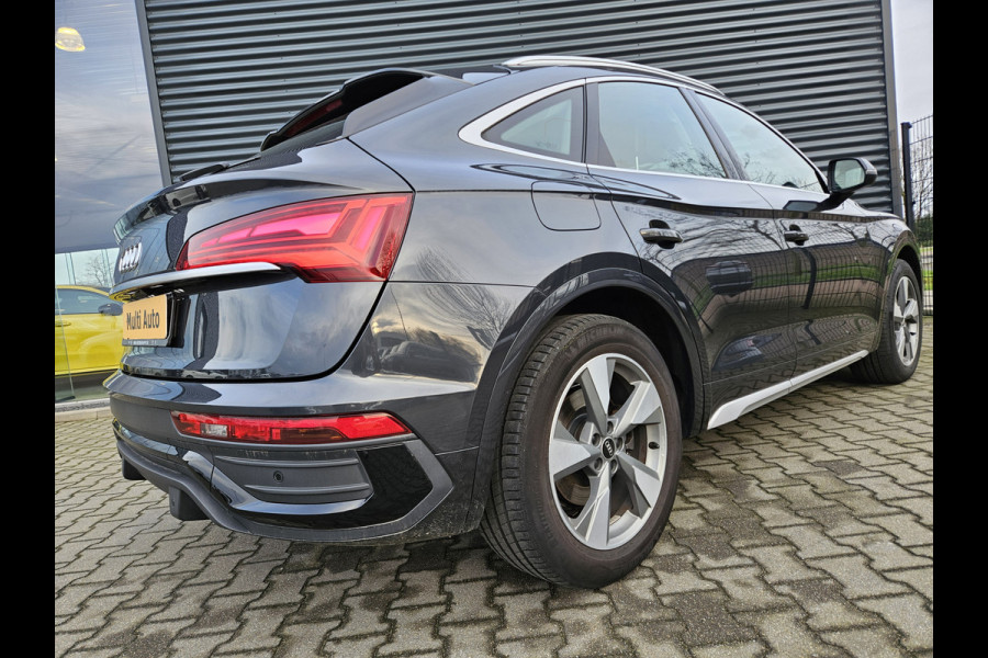 Audi Q5 Sportback 50 TFSI e Advanced Edition Quattro Plug In Hybrid Dealer O.H INCL BTW PHEV | Luchtvering | Lederen Sportstoelen Verwarmd | Camera | Navi Full Map | 19"L.M | Keyless |