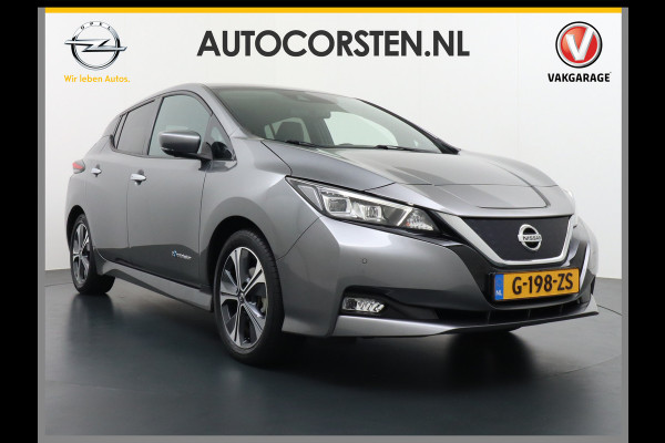 Nissan Leaf Tekna 40kWh Autom. Leder 360°Camera Apple Carplay Android Auto Adaptieve Cruise-Control Bose-Sound® Navi Ecc Bluetooth DAB Keyle Stoelverwarming Regen-Licht Sensor LMV Verwarmd Lederen Stuur Isofix Rijstrooksensor met correctie Verkeersbord detectie 1e Eigenaar