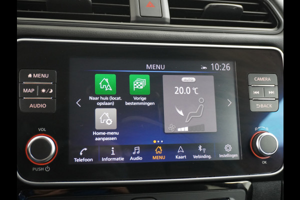 Nissan Leaf Tekna 40kWh Autom. Leder 360°Camera Apple Carplay Android Auto Adaptieve Cruise-Control Bose-Sound® Navi Ecc Bluetooth DAB Keyle Stoelverwarming Regen-Licht Sensor LMV Verwarmd Lederen Stuur Isofix Rijstrooksensor met correctie Verkeersbord detectie 1e Eigenaar