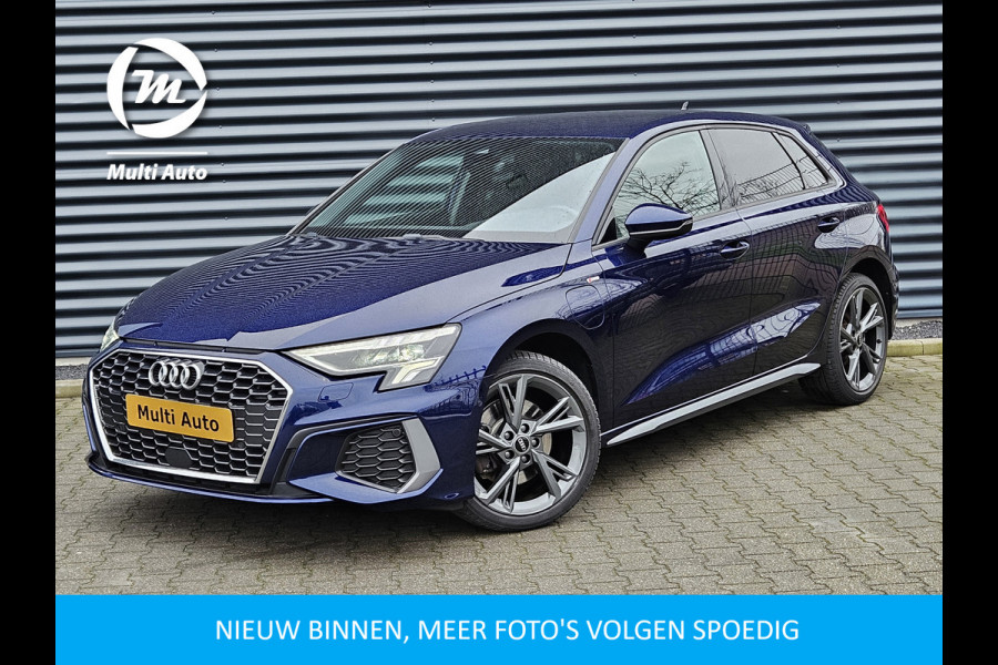 Audi A3 Sportback 40 TFSI e S Line Plug In Hybrid PHEV | Adaptive Cruise | Apple Carplay | Sportstoelen Verwarmd | Virtual | Camera | 18"L.M | LED | DAB |