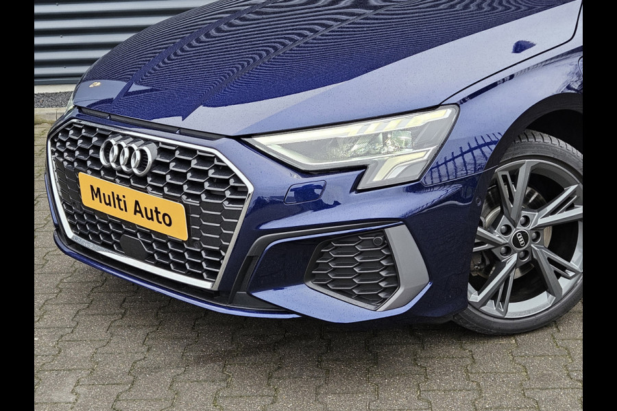 Audi A3 Sportback 40 TFSI e S Line Plug In Hybrid PHEV | Adaptive Cruise | Apple Carplay | Sportstoelen Verwarmd | Virtual | Camera | 18"L.M | LED | DAB |