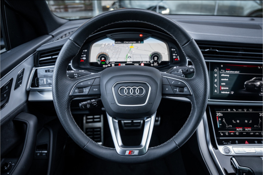 Audi Q8 55 TFSI e quattro Pro Line S - Panodak - B&O - 22inch HUD - Matrix - Massage - Stoelventilatie - S-line Diamond Stitch